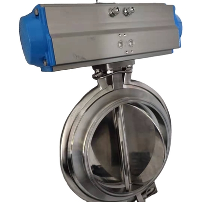 De sanitaire Elektrische vleugelklep van de Schijfplaat, de Aangepaste 200 DN300 DN400 DN500 SS304&316 vleugelklep van het roestvrij staalpoeder
